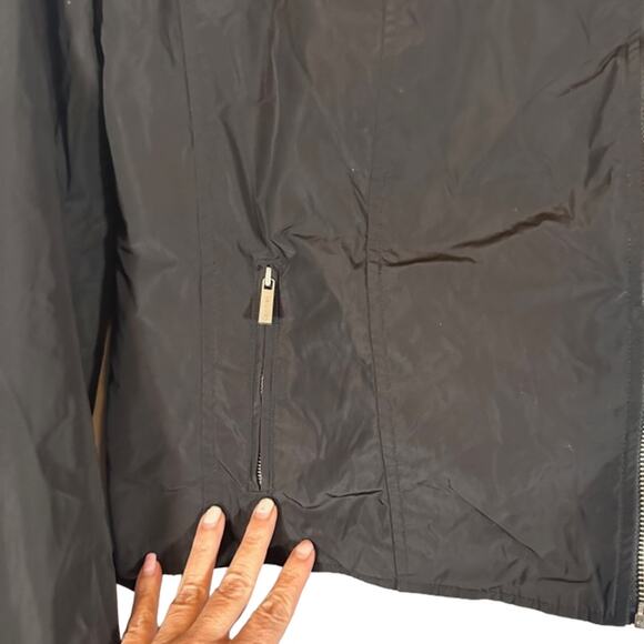 Calvin Klein Black Moto Style Front Full Zipper Jacket Women Sz S - Picture 5 of 10